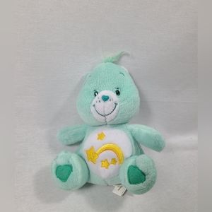 Vintage Care Bear Mint Green Wish Bear Stuffed Animal Plush 7" 2003